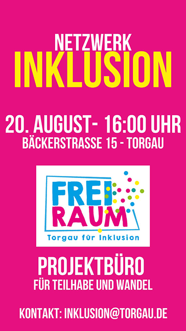 Netzwerk Inklusion, 20.8.25, 16.00 Uhr